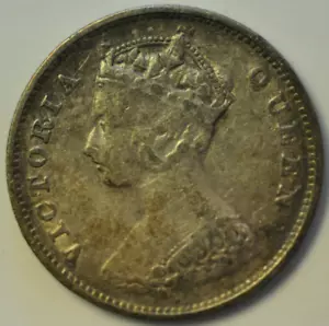 mw18605 Hong Kong; Silver 10 Cents 1896 Victoria KM#6.3 - Picture 1 of 2
