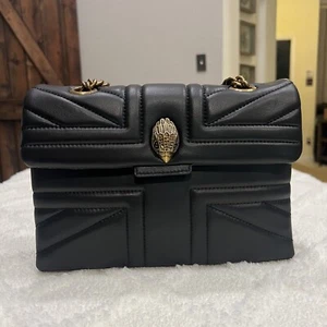 New KURT GEIGER London Black Kensington Leather Shoulder Crossbody Bag - Picture 1 of 16