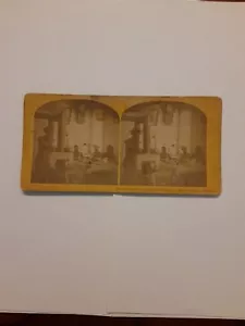 Tarjeta Stereoview 1262 Interior Observatorio de Estados Unidos Monte Washington Invierno - Imagen 1 de 2