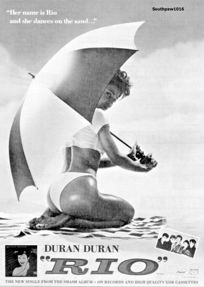 1982 Duran Duran "Rio" Single Release Music Industry Promotional Reprint Ad - Image 1 of 1