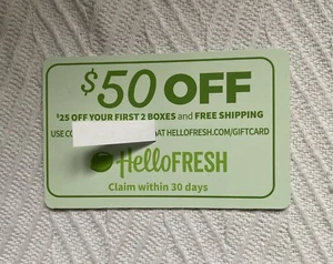 Hello Fresh HelloFresh.com $50 Gift Card ($25 off first two deliveries) - Bild 1 von 6