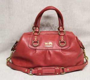 Coach Madison Sabrina Coral Pink Leather Convertible Bag # 12937 - Picture 1 of 14