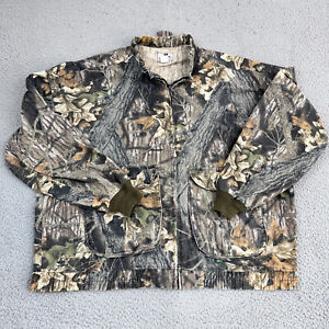 VINTAGE Mossy Oak Jacket Mens 2XL Camo Hunting USA Outdoor Full Zip