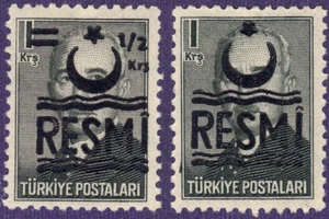 1957 Turkey SC# O38-O39 - Crescent - Star - Official Stamps - 2 Different -M-H - Picture 1 of 2