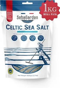 Celtic Sea Salt Grey, 1kg ,Certificated Organic Reseallable Bag of Grey Sea Salt - Picture 1 of 7