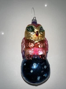 Buntes Vintage Christopher Radko Hooty Hoot Eule Ornament - Bild 1 von 14