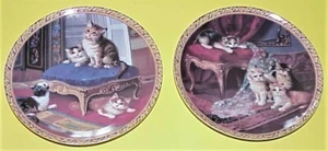 2 WHERE HAS IT GONE AND THE MISSING CURTAIN PLATES REGENCY KITTENS COLLECTION - Picture 1 of 5