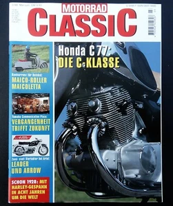Motorrad Classic 3.1999, Honda C 77, Ariel Arrow, Maicoletta Roller, Bimota - Bild 1 von 5
