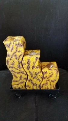 Juego de 3 velas de safari diseño africano Foto 1 de 4