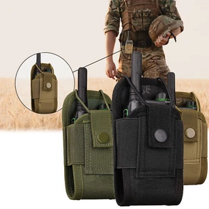 Tactical Molle Radio Pouch Walkie Talkie Waist Bag Holder Pocket Holster Outdoor - Picture 1 of 19