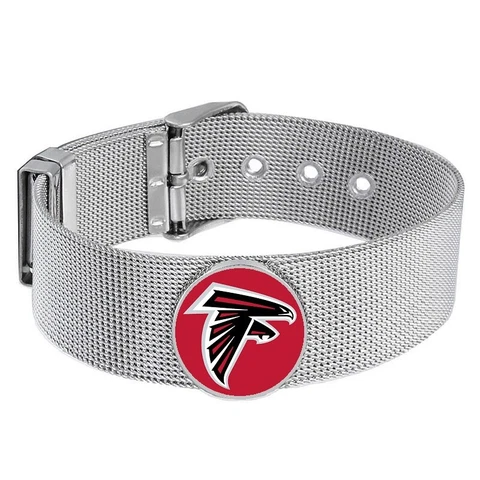 Atlanta Falcons Mens Womens Silver Adjustable Bracelet w Gift Pkg D6 Cover
