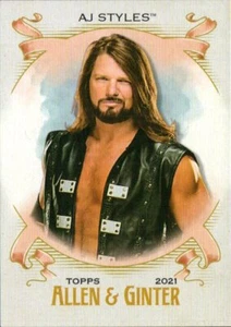 Topps Heritage WWE 2021 - Inserto Allen & Ginter #AG-1 AJ Styles - Imagen 1 de 2