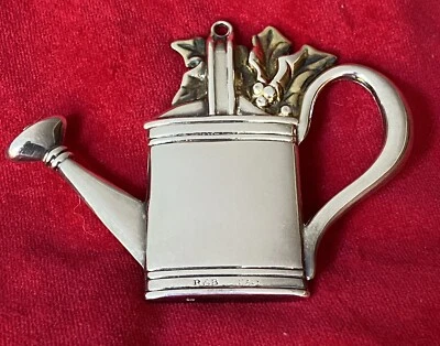 Посеребренная лейка с цветами Reed and Barton рождественское украшение Италия - Изображение 1 из 4