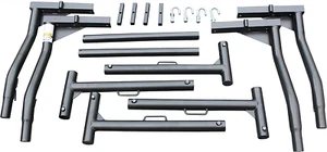50241 Adjustable Steel Pick Up Truck Ladder Utility Racks-Pair, Black - Picture 1 of 12