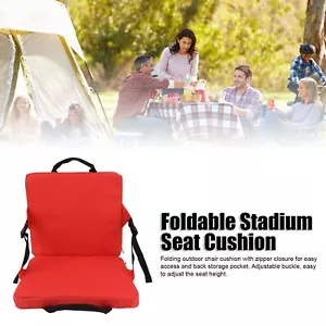 Outdoor Chair Cushion Portable Comfortable Oxford Cloth Foldable Stadium Seat - Picture 1 of 12