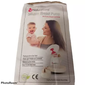 NatureBond Silicone Breast Pump manual small light portable w/ strap+pouch *NOB - Picture 1 of 5