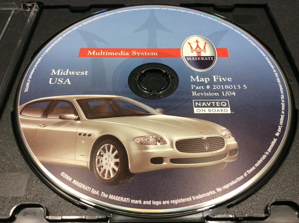 MASERATI NAV GPS DVD DISK 5 1/04 MIDWEST MASERATI NAVIGATION  2018013 5 #CD57 - Image 1 of 1