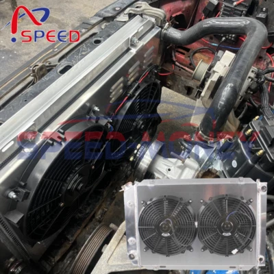 4Row Radiator Shroud Fan For 1979-1993 Ford Mustang GT LX SVT Foxbody 5.0L - Image 1 of 4