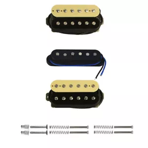 Juego de pastillas para guitarra HSH ST Alnico 5 Zebra Humbucker pastillas negras de bobina individual - Imagen 1 de 9