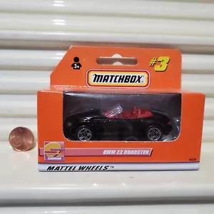 Matchbox 1999 #3 schwarz BMW Z3 ROADSTER dunkelrote Sitze *GERMAN Issue +GERMAN Box - Bild 1 von 5