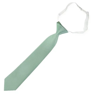 Sage Green Junior Boys Elasticated Tie - Image 1 of 2