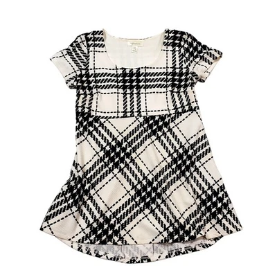 Motherhood Maternity Top Blouse Plaid Black White Soft Small - Image 1 of 4