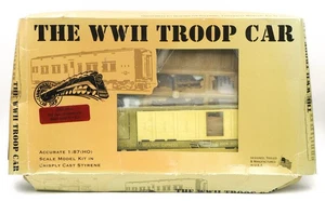 Canonball Red Ball Brass Sided WWII Troop Car REA/NYC Baggage Express Car Kit - Picture 1 of 4
