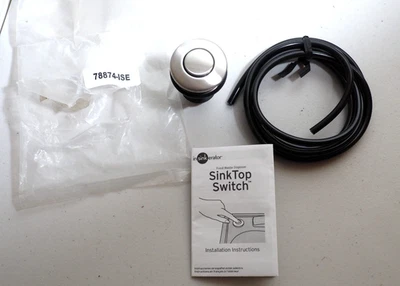 Insinkerator 78874-ISE Top Switch Satin Nickel & 6 Ft Hose - New Open Package - Image 1 of 4
