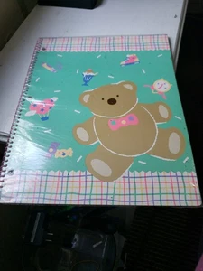 New Vintage Sanrio Teddy Bear Spiral Notebook for Binder 1985 1990 LOOK! - Picture 1 of 4