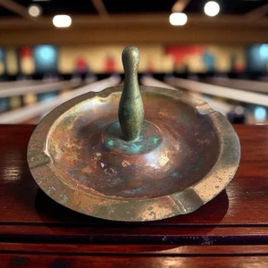 Universal Bowling Supply Ashtray Brass And Copper 1940s Award RARE 6” - Picture 1 of 7