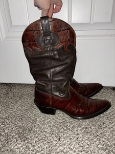 ARIAT Damengröße 6B Ingwer schokobraun Leder Alligator lässig Westernstiefel - Bild 1 von 5