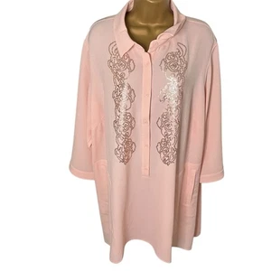 Linea by Louis Dell’Olio Tunika-Top mit Paillettenverzierung Blush Pink 2X - Bild 1 von 7