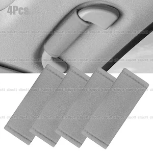 4Pcs Gray Soft Plush Car Roof Armrest Non-slip Car Pull Handle Cover Protector - Picture 1 of 4