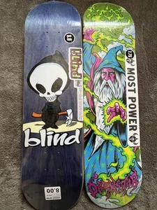 2 ~ Mazzi da Skateboard 8" Wide Blind & 7,75" Wide Darkstar Skateboards ~ Nuovi - Foto 1 di 12