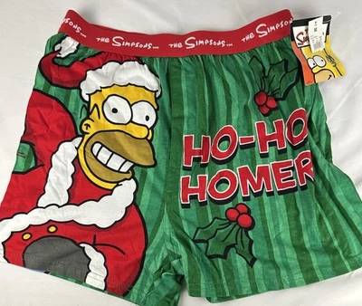 Nuevo con etiquetas Calzoncillos Boxer Navidad Simpsons Ho Homer Talla M 32 34 20th Century Fox 2008 Foto 1 de 4