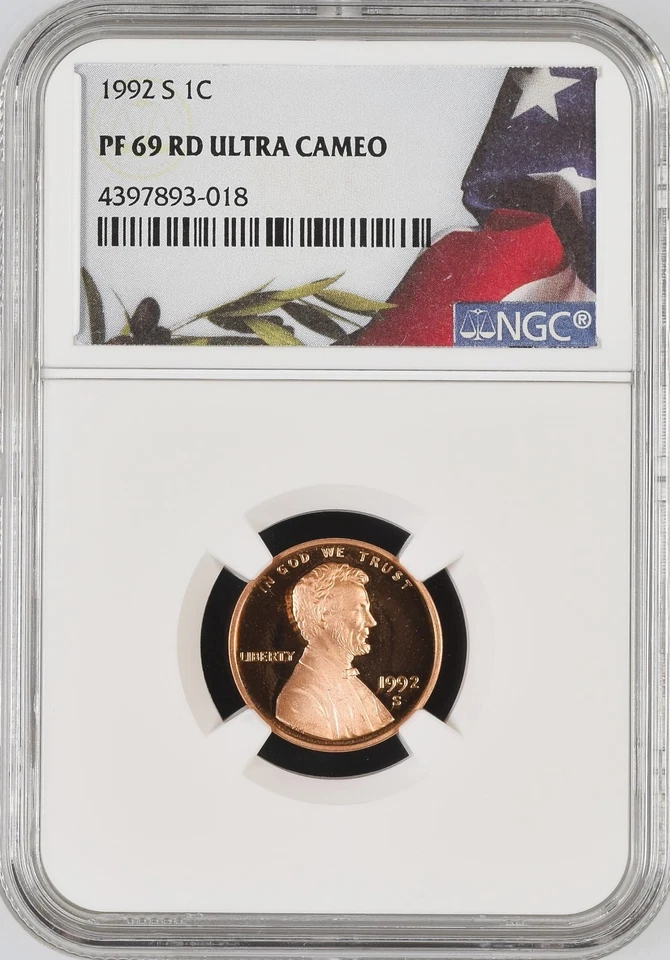 1992 S 1C Lincoln Cent NGC PF69 Ultra Cameo - Image 1 of 2