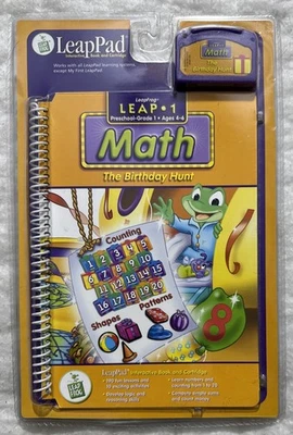Leap Frog LeapPad Math The Birthday Hunt Book With Cartridge Preschool Grade 1 - Image 1 of 4