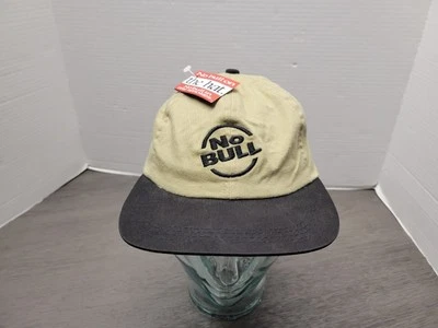 Boné chapéu ajustável vintage Winston cigarros sem touro alça pai cáqui preto - Imagem 1 de 4