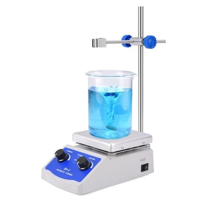 Compact Magnetic Hot Plate Stirrer 1000ml with Adjustable Thermometer Holder - Image 1 of 4