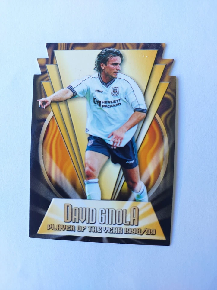 Tarjeta de fútbol Merlin Premier Gold 2000 Magic Moment troquelada C1 David Ginola Foto 1 de 2