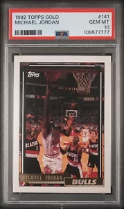 1992 TOPPS GOLD #141 MICHAEL JORDAN PSA 10 - Picture 1 of 2