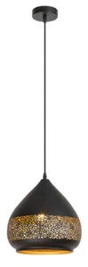 Rabalux 2278 Pendelleuchte 1 Spot Kaia, E27, schwarz, rund, Tropisch, ø270mm - Bild 1 von 4