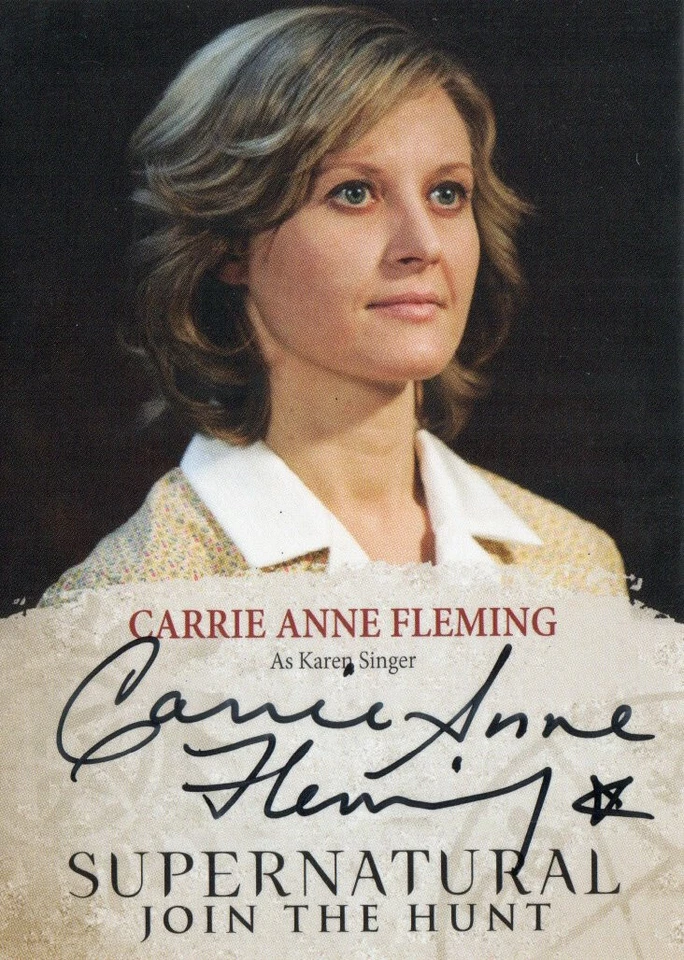 Supernatural Seasons 4-6 Auto Autograph CAF Carrie Anne Fleming As Karen Singer - Image 1 of 1