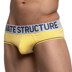 Private Structure Mini Brief MO-Lite Cupping Cotton Pouch Cream Yellow 4104 47 - Picture 1 of 6