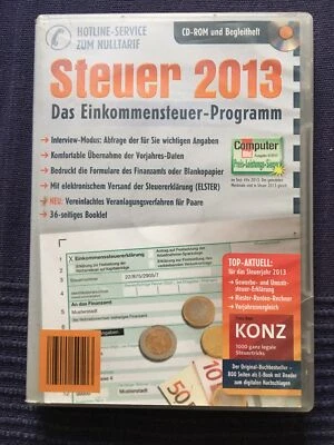 KONZ Steuer 2013 Das Einkommensteuer-Programm CD-Rom und Begleitheft - Bild 1 von 3