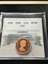 1987  Coin Mart Graded Small One Cent **PF-67 UHC**