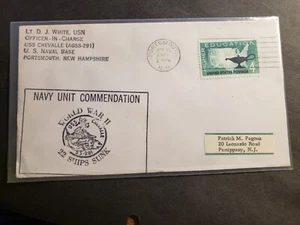 Submarine USS CREVALLE AGSS-291 Naval Cover 1962 WWII Cachet Portsmouth, NH - Picture 1 of 2