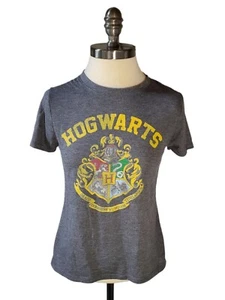 Size S Womens Girls Harry Potter Hogwarts Lightweight T-Shirt Grey With Graphics - Picture 1 of 4