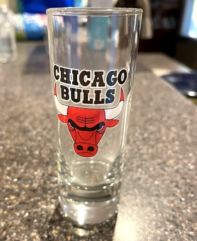 Chicago Bulls NBA "Hype" Tall Shot Glass 90’s Shot Glass Cover