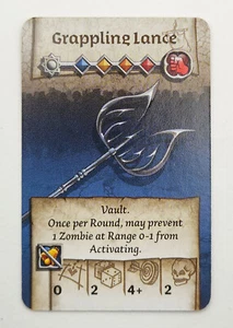 Grappling Lance Vault Equipment Card Green Horde Box Zombicide Black Plague CMON - Picture 1 of 2